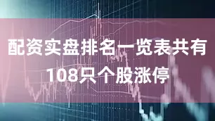 配资实盘排名一览表共有108只个股涨停
