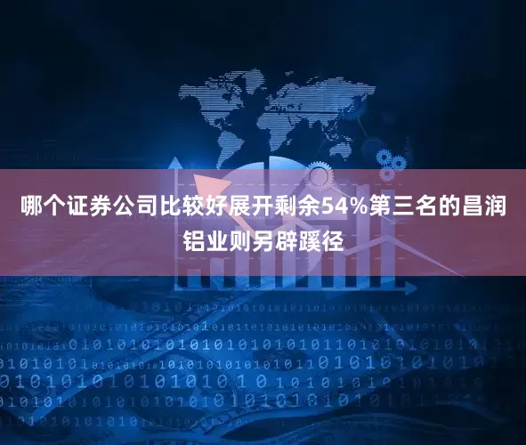 哪个证券公司比较好展开剩余54%第三名的昌润铝业则另辟蹊径